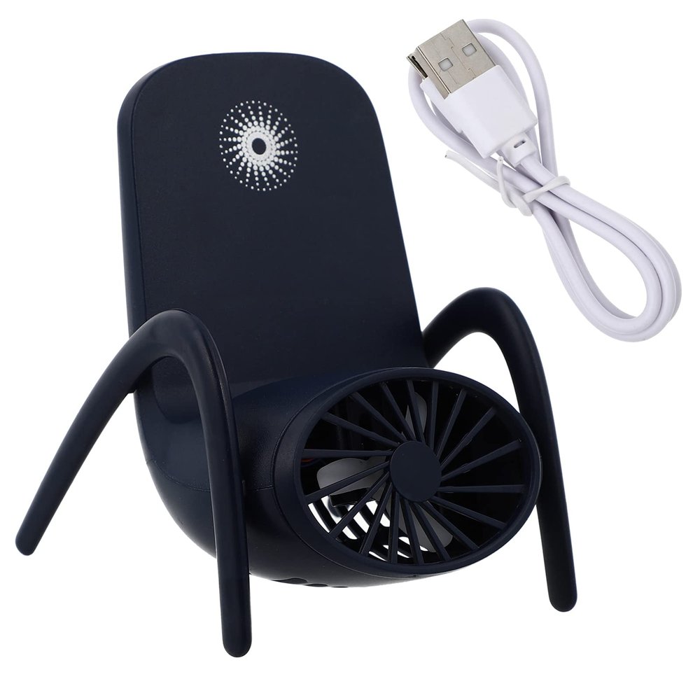 Hemobllo 1 Pc Mobile Phone Bracket Fan Mini Personal Handheld Fan Usb Charging Usb Table Car Gifts Cellphone Holder Mini Cooling Hanging Student Plastic Portable