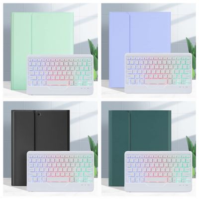 7-Color Backlight iPad 10.2 Keyboard case iPad 7th Gen iPad 8th Gen 10.2 inch case with Bluetooth Keyboard Magnetic Detachable Business(iPad 7/8(10.2 inch, Blue)