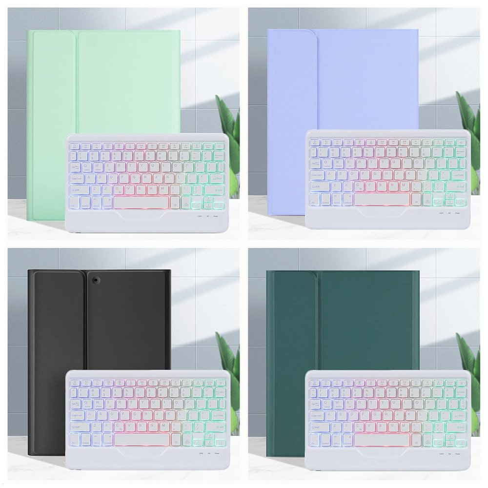 7-Color Backlight iPad 10.2 Keyboard case iPad 7th Gen iPad 8th Gen 10.2 inch case with Bluetooth Keyboard Magnetic Detachable Business(iPad 7/8(10.2 inch, Blue)