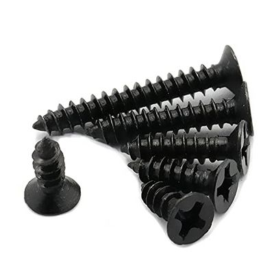 100pcs Self Tapping Screws M1.7 M2 M2.3 M2.6 M3 Laptop Screws Computer Screws Small Philips Pan Head Black Carbon Steel DUO ER (Length : 10mm, Size : M2)
