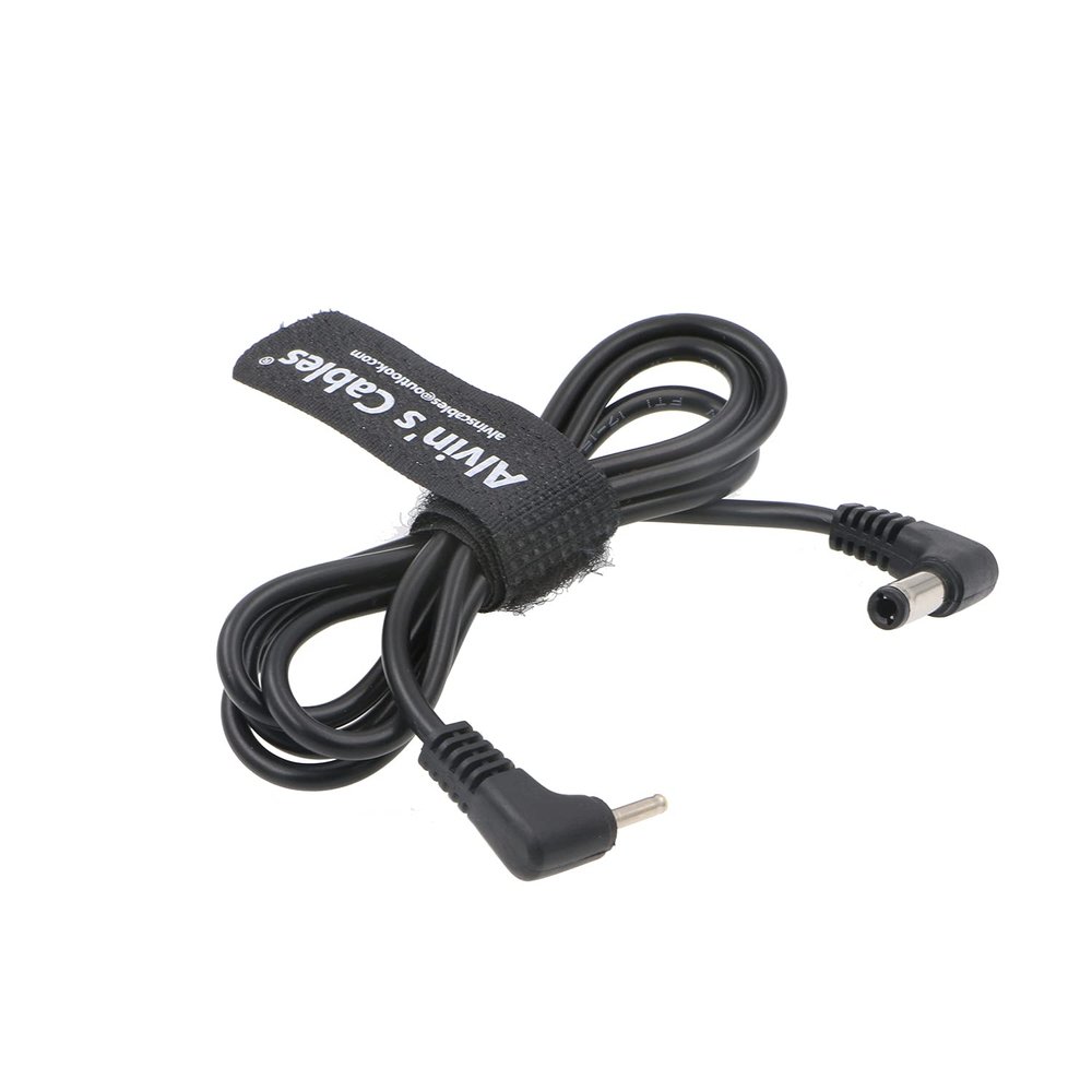Alvins Cables DC Power Cable for BMPCC Blackmagic Design Pocket Cinema Camera Right Angle DC to 2.5 0.7mm 12V DC Right Angle 12inches| 30cm