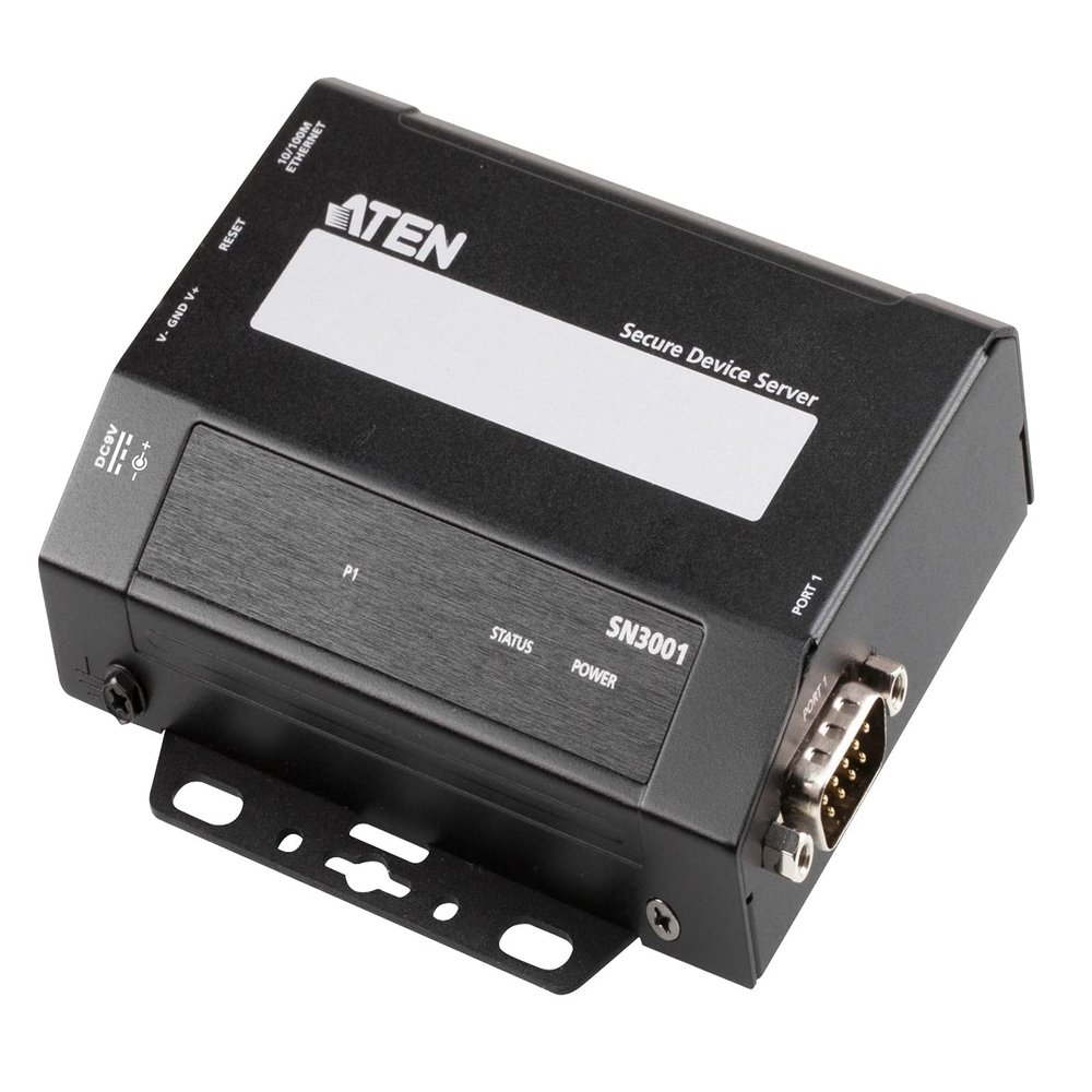Aten 1-Port RS-232 Secure Device Server Over Ethernet, W126427574 (Server Over Ethernet Transmission 1-Port RS-232 Secure Device Server, 10/100Base-T(X), DC, 100-240)