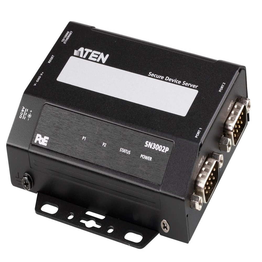 ATEN SN3002P 2-Port RS-232 Secure Device Server PoE