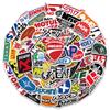 100Pcs Car & Moto Modified Brand Logo Series Sticker Pack Vinyl Stickers for Laptop,Car,Moto,Skateboard,Bike,Luggage Graffiti Decal for Friends,Children,Adults-Waterproof view 1