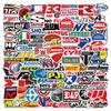 100Pcs Car & Moto Modified Brand Logo Series Sticker Pack Vinyl Stickers for Laptop,Car,Moto,Skateboard,Bike,Luggage Graffiti Decal for Friends,Children,Adults-Waterproof view 2