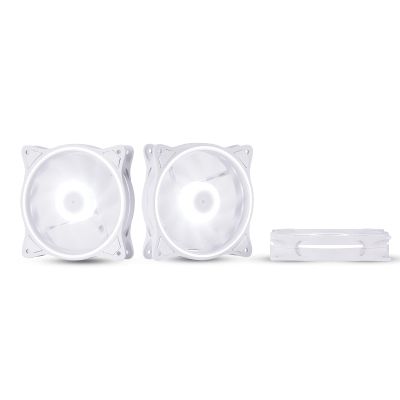 120mm White RGB PC Cooling Fans 3-Pack - Ultra Quiet High Airflow LED 12V Computer Case Fans with Triple Light Loops