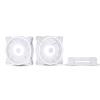 120mm White RGB PC Cooling Fans 3-Pack - Ultra Quiet High Airflow LED 12V Computer Case Fans with Triple Light Loops view 1