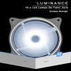120mm White RGB PC Cooling Fans 3-Pack - Ultra Quiet High Airflow LED 12V Computer Case Fans with Triple Light Loops view 3