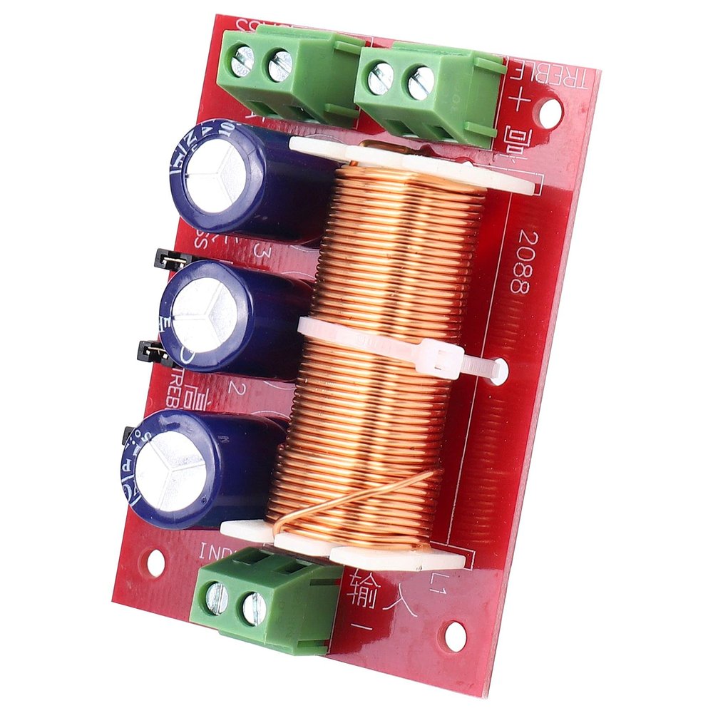 Padyrytu 400W Speaker Crossover 2 Way High-Low 4-16 Ohm Frequency Divider for Speaker 304142, motherboard red