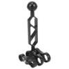 Padyrytu Aluminum Alloy Scuba Diving Light Torch Dual Ball Joint Arm and 2 Butterfly Clip Clamp Mount for Underwater Photography Camera, Black, 202381 view 1