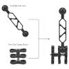 Padyrytu Aluminum Alloy Scuba Diving Light Torch Dual Ball Joint Arm and 2 Butterfly Clip Clamp Mount for Underwater Photography Camera, Black, 202381 view 3