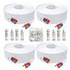 Aimyzii BNC Cable 100ft 4 Pack BNC Video Power Cable,Security Camera Cable for CCTV Camera DVR Security Systems(Included 8X BNC Adapters,100 Pcs Cable Clips)-White view 1