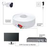 Aimyzii BNC Cable 100ft 4 Pack BNC Video Power Cable,Security Camera Cable for CCTV Camera DVR Security Systems(Included 8X BNC Adapters,100 Pcs Cable Clips)-White view 4