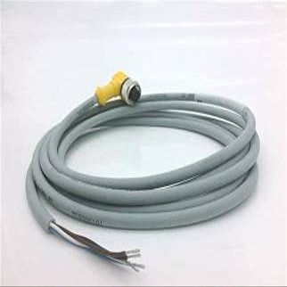 TURCK WKV 4.4T-2, Cordset, M12 Female Right Angle, 4 Wire, 2m, PVC, Gray, U2475-10