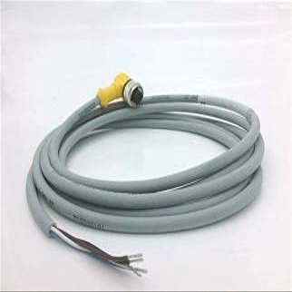 TURCK WKV 4.4T-2, Cordset, M12 Female Right Angle, 4 Wire, 2m, PVC, Gray, U2475-10