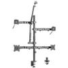 Mount-It! All in One Live Streaming Equipment - 5 Arm Desk Mount - Holds Dual Monitors, Cameras, Ring Light with Mic Desktop Stand Set, YouTube Setup for Podcasting, Gaming, Zoom, Clamp/Grommet Base view 2
