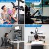 Mount-It! All in One Live Streaming Equipment - 5 Arm Desk Mount - Holds Dual Monitors, Cameras, Ring Light with Mic Desktop Stand Set, YouTube Setup for Podcasting, Gaming, Zoom, Clamp/Grommet Base view 4
