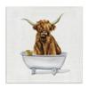 Stupell Industries Shaggy Country Cattle in Bathtub Rubber Duck, Designed by Donna Brooks Canvas Wall Art, 36 x 36, Brown view 1