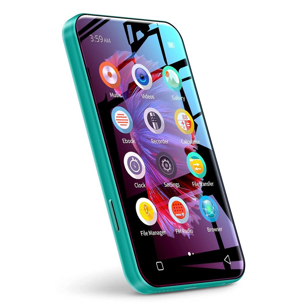72GB WiFi Mp3 Player with Bluetooth, TIMMKOO 4.0" Full Touch Screen Mp4 Player with Speaker, Portable Digital Music Player with FM Radio, BrowserCan't Install/Download Any New Apps (Blue)