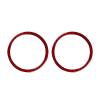 BLAKAYA Compatible with Sticker Carbon Fiber A-Pillar Speaker Cover Door Audio Loudspeaker Ring Trim Cover Accessories for Ford Mustang 2015 2016 2017 2018 2019 2020 (2PC Red view 2