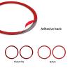 BLAKAYA Compatible with Sticker Carbon Fiber A-Pillar Speaker Cover Door Audio Loudspeaker Ring Trim Cover Accessories for Ford Mustang 2015 2016 2017 2018 2019 2020 (2PC Red view 3