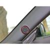 BLAKAYA Compatible with Sticker Carbon Fiber A-Pillar Speaker Cover Door Audio Loudspeaker Ring Trim Cover Accessories for Ford Mustang 2015 2016 2017 2018 2019 2020 (2PC Red view 4