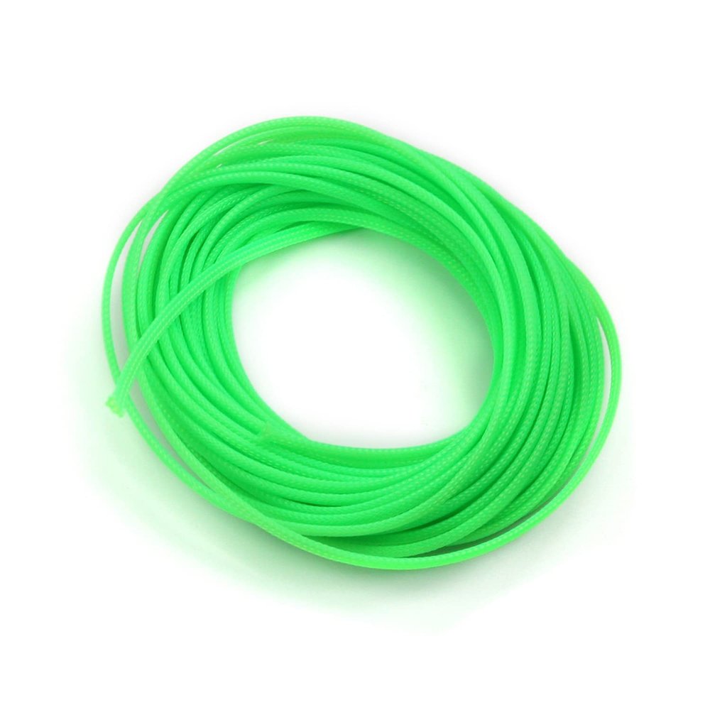 Aicosineg PET Expandable Braided Sleeving Wrap for Audio Video Home Device Automotive Wire Protect Cables 4mm 13m Green 1Pcs