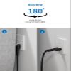 2 Prong Power Strip with 10ft Extension Cord, NTONPOWER 1875W/15A, 180 Rotating Plug, 2 Prong to 3 Prong Outlet Adapter, Wall Mountable, 3 AC Outlets & 2 USB, Ideal for Older House Office Desktop view 4