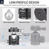 Low Profile Tripod Ball Head-INNOREL 360Panoramic CNC Metal Camera Tripod Ballhead with 1/4" Arca Swiss Universal Quick Release Plate for Tripods,Monopod,DSLR Cameras,Camcorder,Max Load 20kg (E40) view 3
