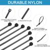 1000 Pcs Zip Ties, 6 Inch Self-Locking Nylon Cable Ties, Premium Heavy Duty Plastic Wire Ties Wraps for Indoor and Outdoor (Black) view 3