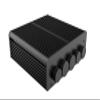Akasa Akasa Pascal PX | Waterproof Fanless Case | Intel 8th Gen NUC (Provo Canyon) | 100% Aluminium Heatsink CPU Cooling | IP65 Fully Water & Dust Proof | Black A-NUC56-M1B view 1