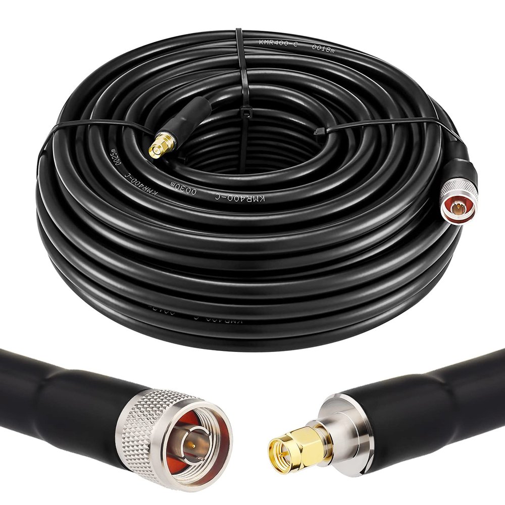 XRDS-RF KMR400 SMA to N Cable 75ft, N-Male to SMA-Male Connector Low Loss Extension 50 Ohm
