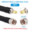 XRDS-RF KMR400 SMA to N Cable 75ft, N-Male to SMA-Male Connector Low Loss Extension 50 Ohm view 2