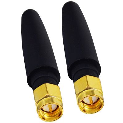 BOOBRIE 2-Pack 2.4GHz Mini WiFi Antenna 2dBi FPV Antenna Omni Directional SMA Male Omni-Directional Small PC WiFi Bluetooth Antenna Aerial Signal Booster Adapter Network Receive for Wireless Router