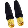 BOOBRIE 2-Pack 2.4GHz Mini WiFi Antenna 2dBi FPV Antenna Omni Directional SMA Male Omni-Directional Small PC WiFi Bluetooth Antenna Aerial Signal Booster Adapter Network Receive for Wireless Router view 1