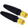 BOOBRIE 2-Pack 2.4GHz Mini WiFi Antenna 2dBi FPV Antenna Omni Directional SMA Male Omni-Directional Small PC WiFi Bluetooth Antenna Aerial Signal Booster Adapter Network Receive for Wireless Router view 2