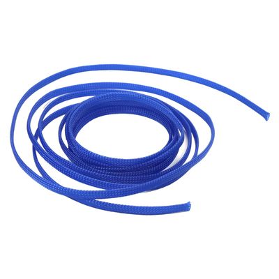 Aicosineg PET Expandable Braided Sleeving Wrap for Audio Video Home Device Automotive Wire Protect Cables 6mm 3m Blue 1Pcs