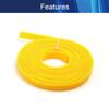 Aicosineg PET Expandable Braided Sleeving Wrap for Audio Video Home Device Automotive Wire Protect Cables 10mm 3m Yellow1Pcs view 3