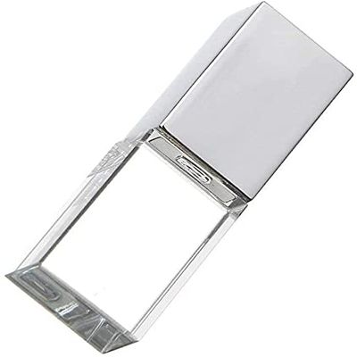 HONGPAS New Crystal Transparent Rectangle Genuine USB Flash Drive 3.0 LED Lighting Memory Stick Birthday Wedding Gift Pen Drive,Silver (8GB)