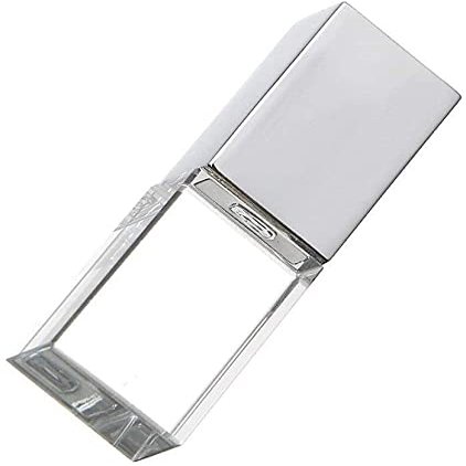 HONGPAS New Crystal Transparent Rectangle Genuine USB Flash Drive 3.0 LED Lighting Memory Stick Birthday Wedding Gift Pen Drive,Silver (8GB)