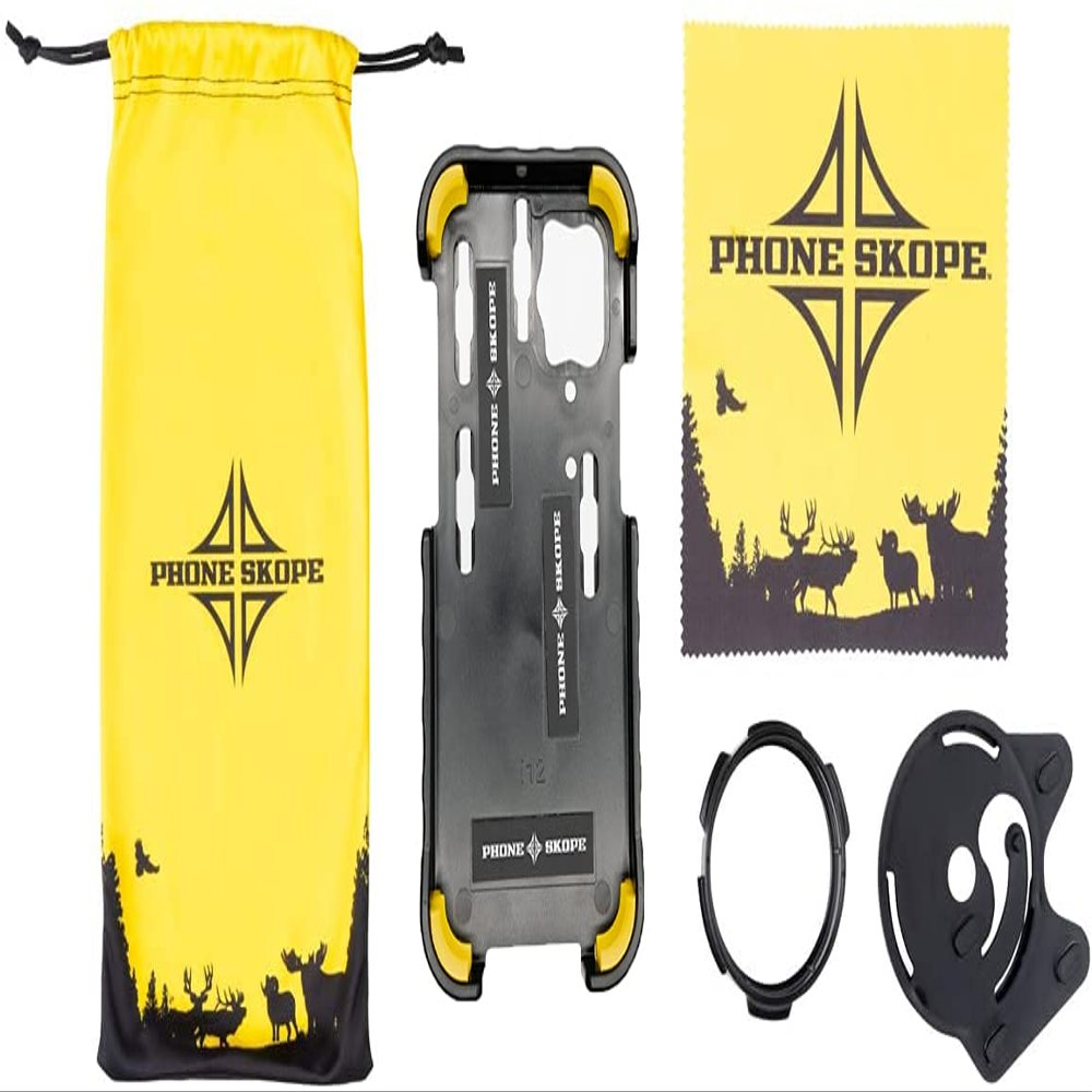 Phone Skope Complete Digiscoping Kit: Ideal Scope Camera for Hunting/Birding/Stargazing - Phone Scope Adapter Kit Includes Phone Scope Mount Case, Eyepiece Adapter, Lens Cloth - Fits Most Smartphones