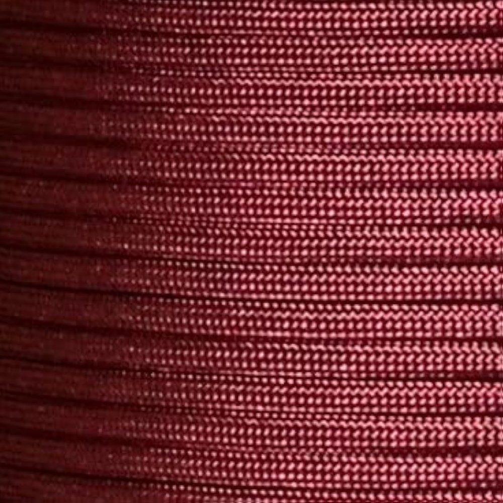 US Ropes Tactical Nylon Micro Cord 1.18mm X 125ft Lightweight Braided Cord (3/64" Diameter) on Spool Camping Boating Home Fishing Garden Jewelry 90lb Test Breaking Load (Burgundy)