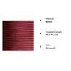 US Ropes Tactical Nylon Micro Cord 1.18mm X 125ft Lightweight Braided Cord (3/64" Diameter) on Spool Camping Boating Home Fishing Garden Jewelry 90lb Test Breaking Load (Burgundy) view 3