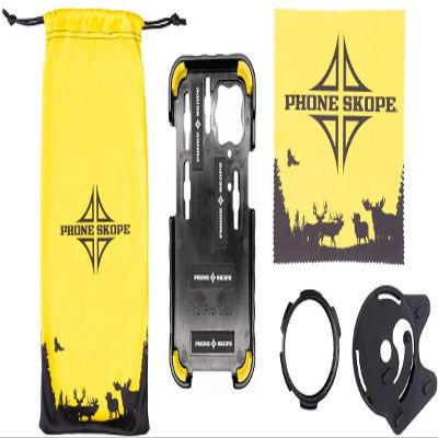 Phone Skope Complete Digiscoping Kit: Compatible with iPhone 12 Pro Max - Ideal Scope Camera for Hunting/Birding/Stargazing