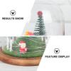 Uonlytech Christmas Led Night Light Glass Dome Cover Xmas Decorative Lamp for Festive Atmosphere USB Powered Desktop Ornament for Holiday Parties and Home Decor Random Style view 2