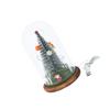 Uonlytech Christmas Led Night Light Glass Dome Cover Xmas Decorative Lamp for Festive Atmosphere USB Powered Desktop Ornament for Holiday Parties and Home Decor Random Style view 3