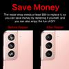 2PCS Back Rear Camera Lens Glass Replacement, for ASDAWN Back Lens Glass for Samsung Galaxy S21 / S21 Plus All Carriers with Free Lens Film + Installation Manual + Repair Tool Set view 4