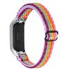 Wristband Compatible with Samsung Galaxy Fit E Strap,Jennyfly Women Men Sport Lightweight Soft Elastic Knit Adjustable 5.3-8.3 inch Breathable Replacement Watch Strap - Rainbow view 2