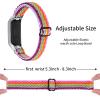 Wristband Compatible with Samsung Galaxy Fit E Strap,Jennyfly Women Men Sport Lightweight Soft Elastic Knit Adjustable 5.3-8.3 inch Breathable Replacement Watch Strap - Rainbow view 3