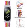 Wristband Compatible with Samsung Galaxy Fit E Strap,Jennyfly Women Men Sport Lightweight Soft Elastic Knit Adjustable 5.3-8.3 inch Breathable Replacement Watch Strap - Rainbow view 4